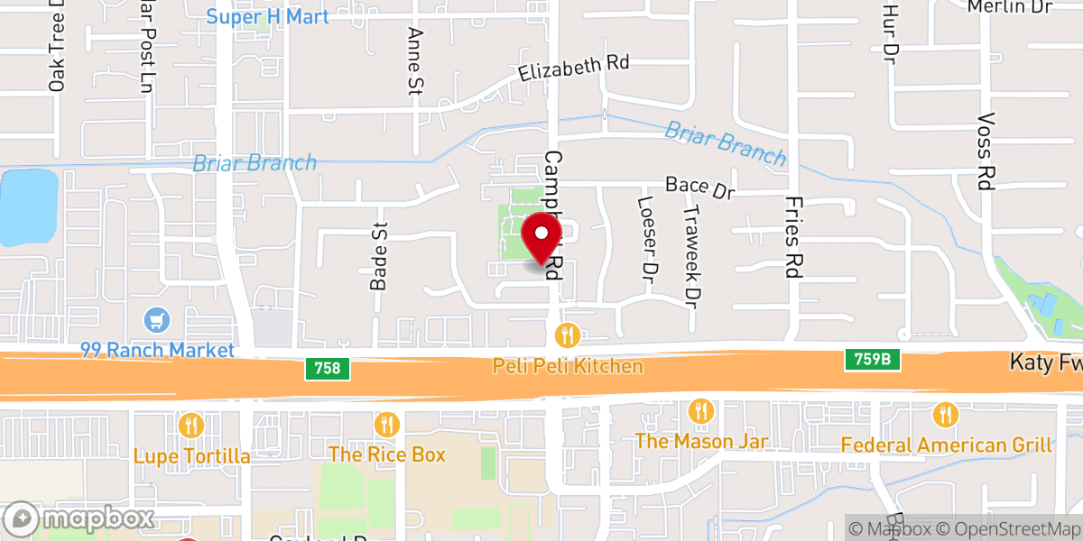 Map showing location of Sanctuary Church Houston