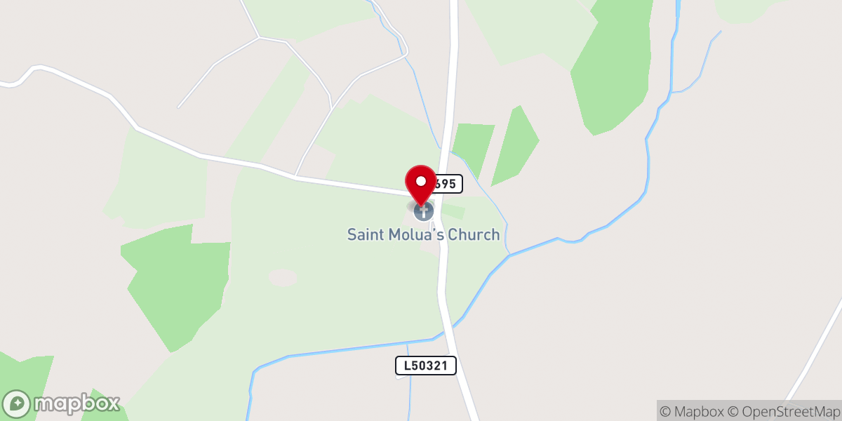 Map showing location of St. Molua's Church/Cill Dalua