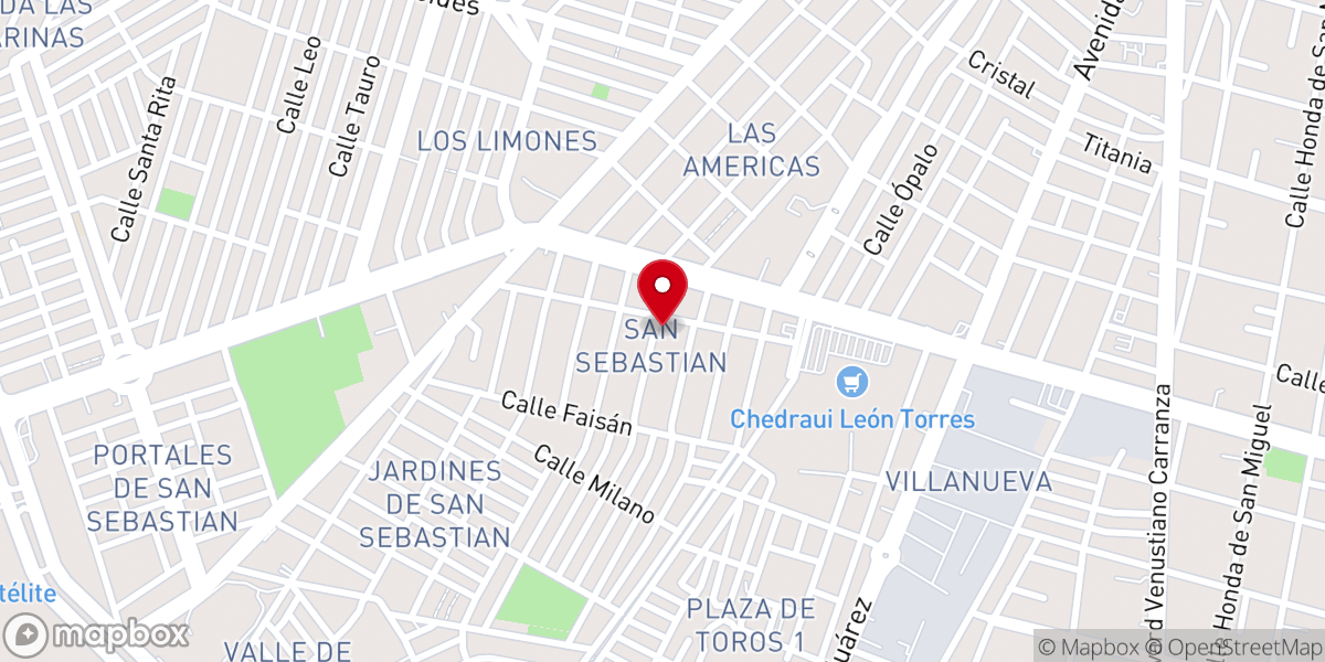 Map showing location of Parroquia de la Sagrada Familia