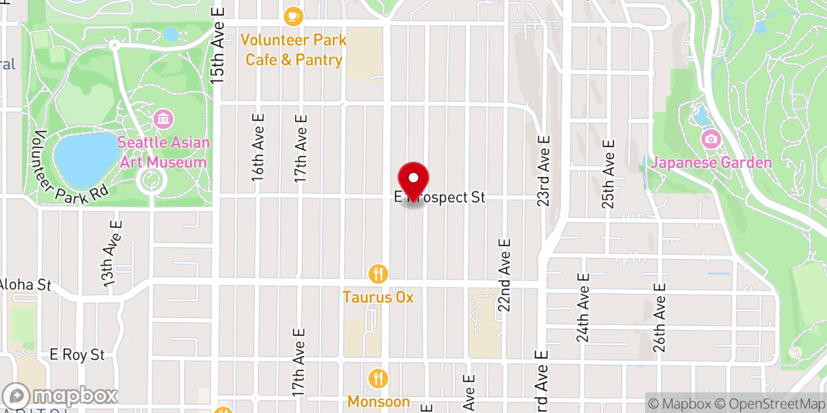 Map showing location of Prospect Congregational United Church of Christ