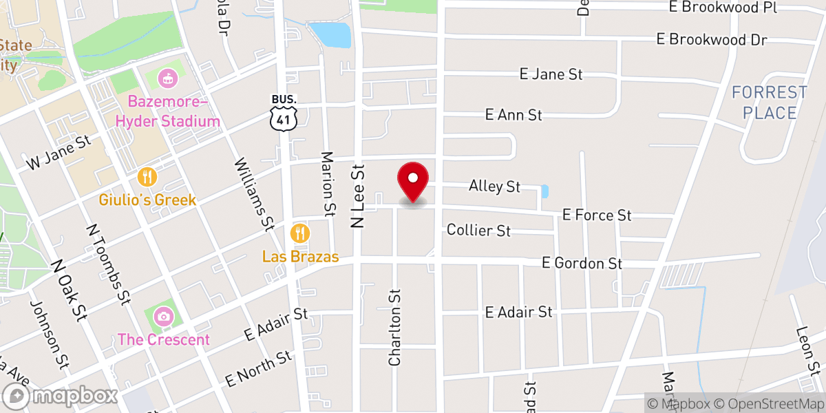 Map showing location of Saint Lukes Primitive Baptist Church