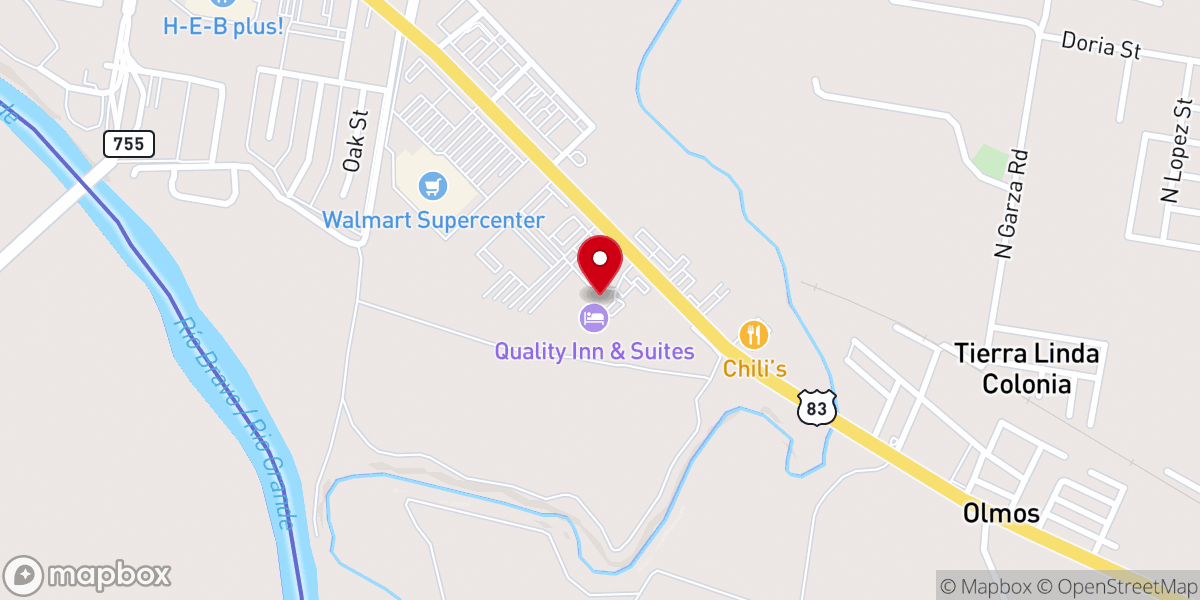 Map showing location of Quality Inn & Suites Rio Grande City