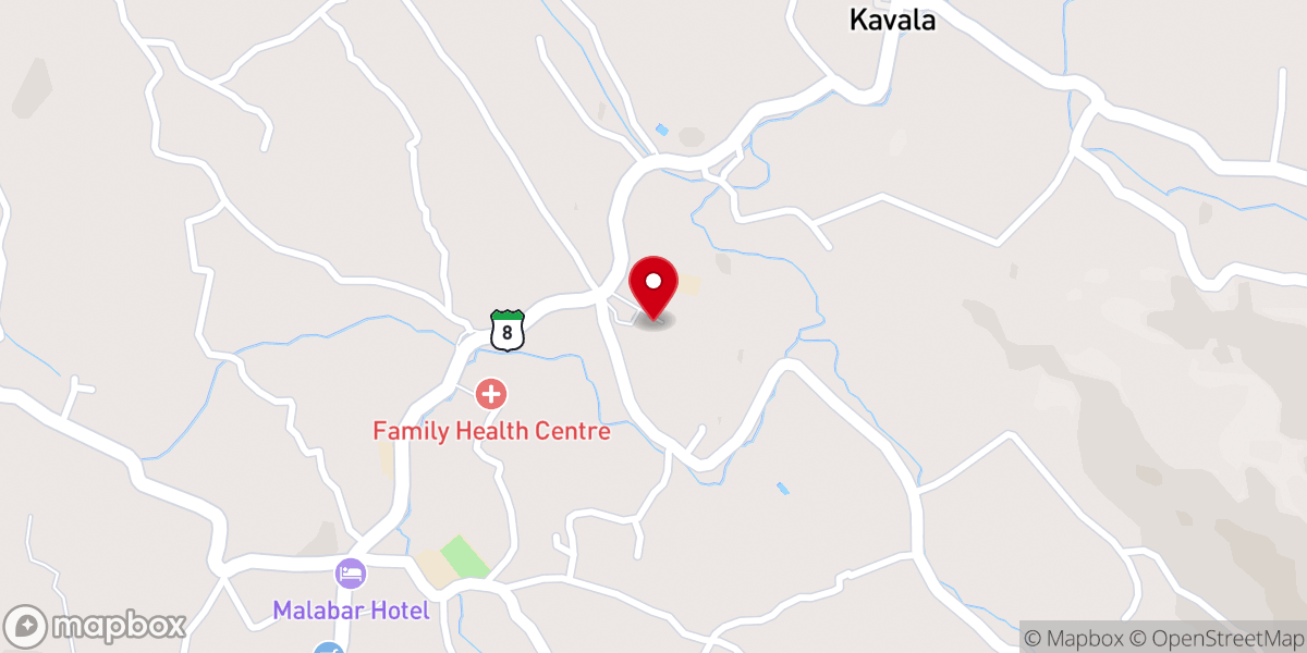 Map showing location of Little Flower Church Nediyakadu (Puthenpally)