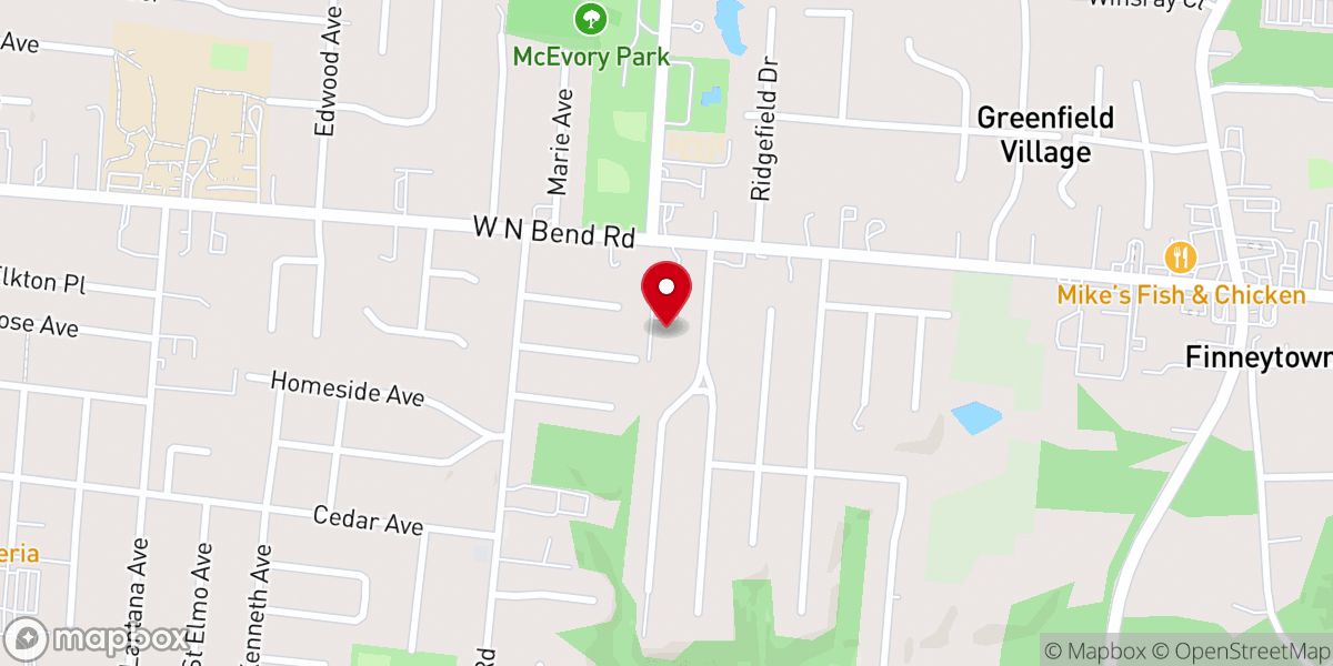 Map showing location of Good News Church of God in Christ