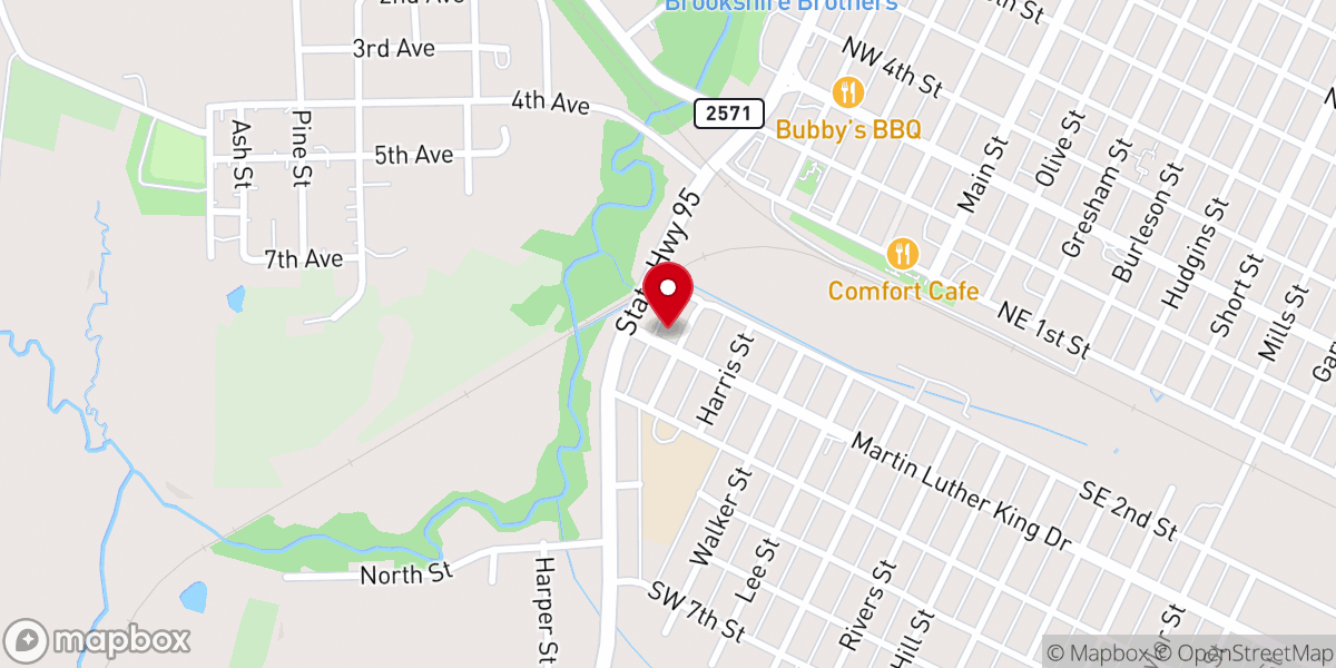 Map showing location of The Neighbor Place at Hart's Chapel