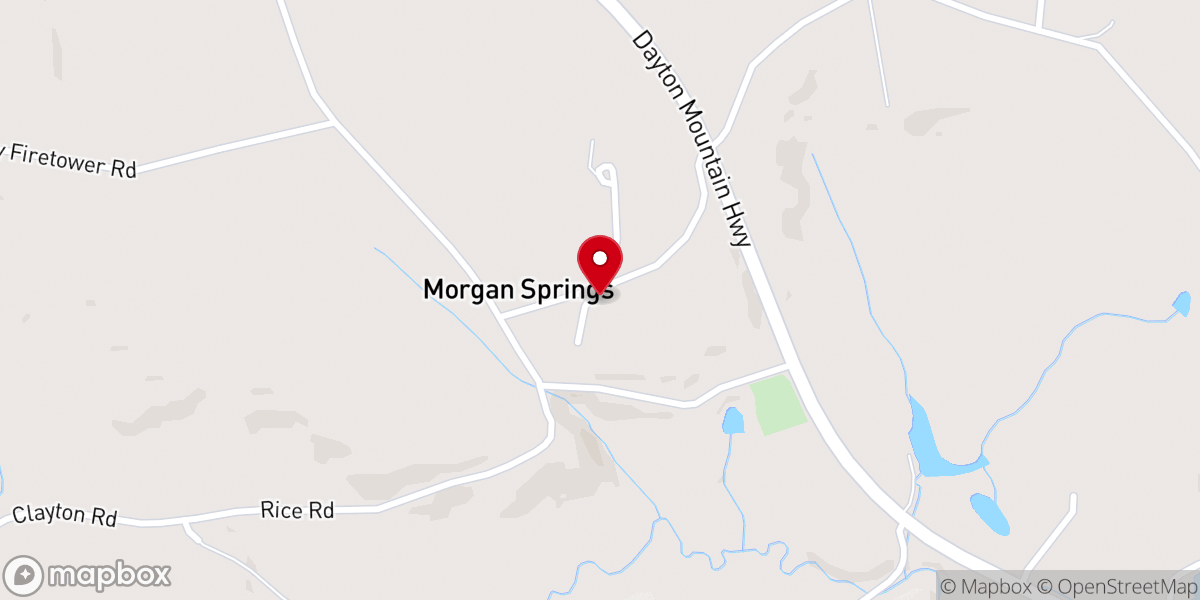 Map showing location of Morgan Springs Baptist Church