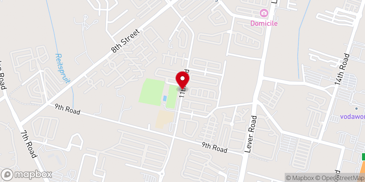 Map showing location of Christ Church Midrand