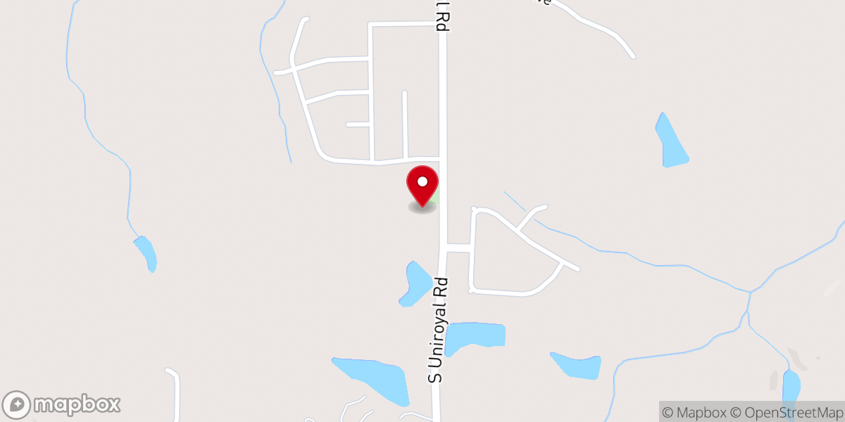 Map showing location of Pleasant Grove Missionary Baptist Church