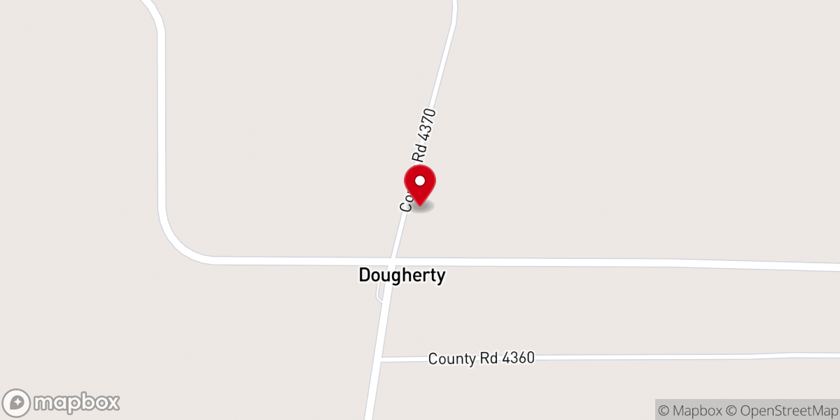 Map showing location of Daugherty Baptist Church
