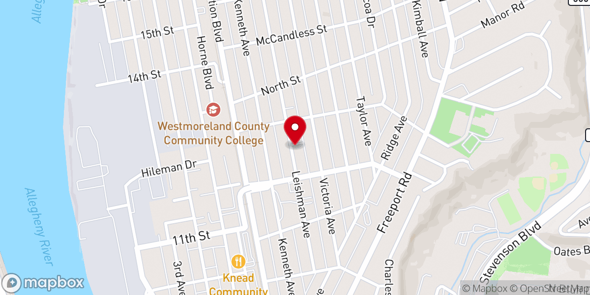 Map showing location of City Reach Church New Kensington