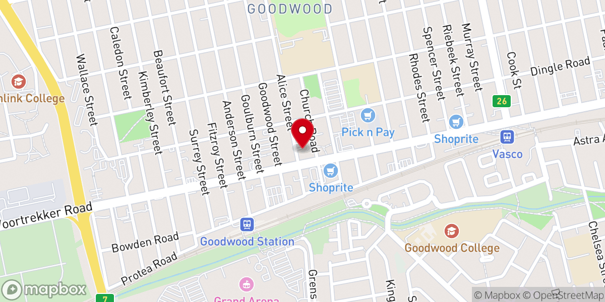 Map showing location of St. Alban's Church