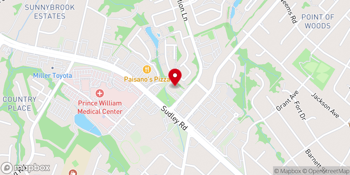 Map showing location of Bethel Lutheran Church