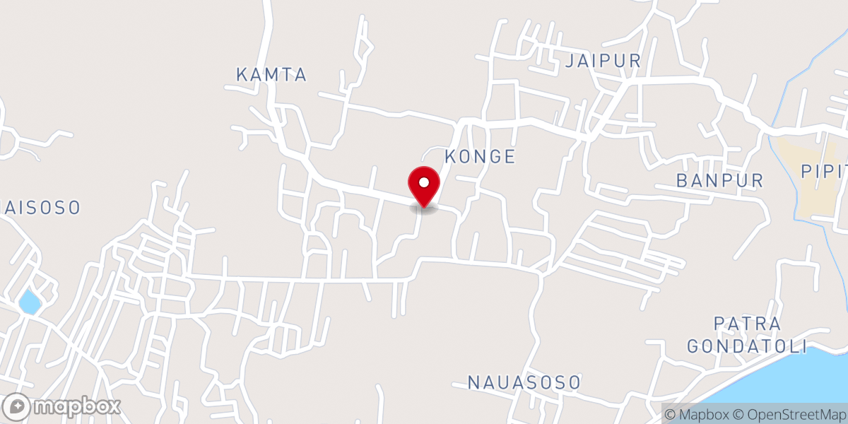 Map showing location of Konge Jaipur Church, Konge Road, Ranchi