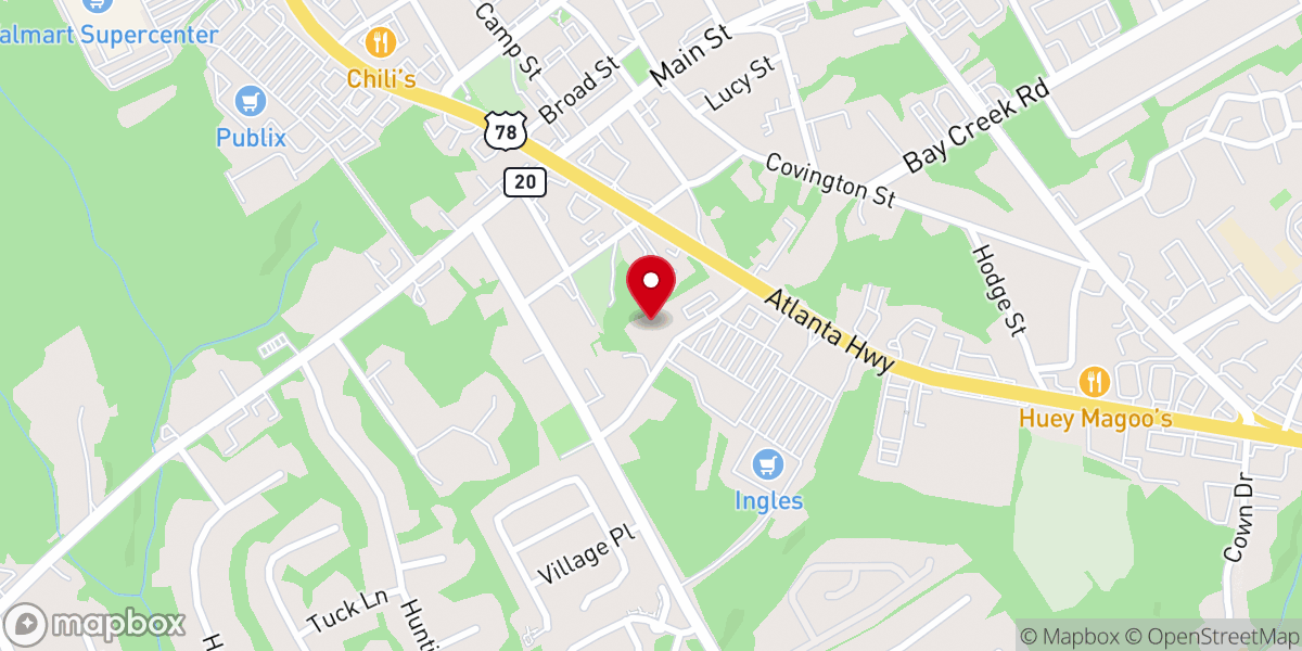 Map showing location of Blessed Hope Christian Worship Center