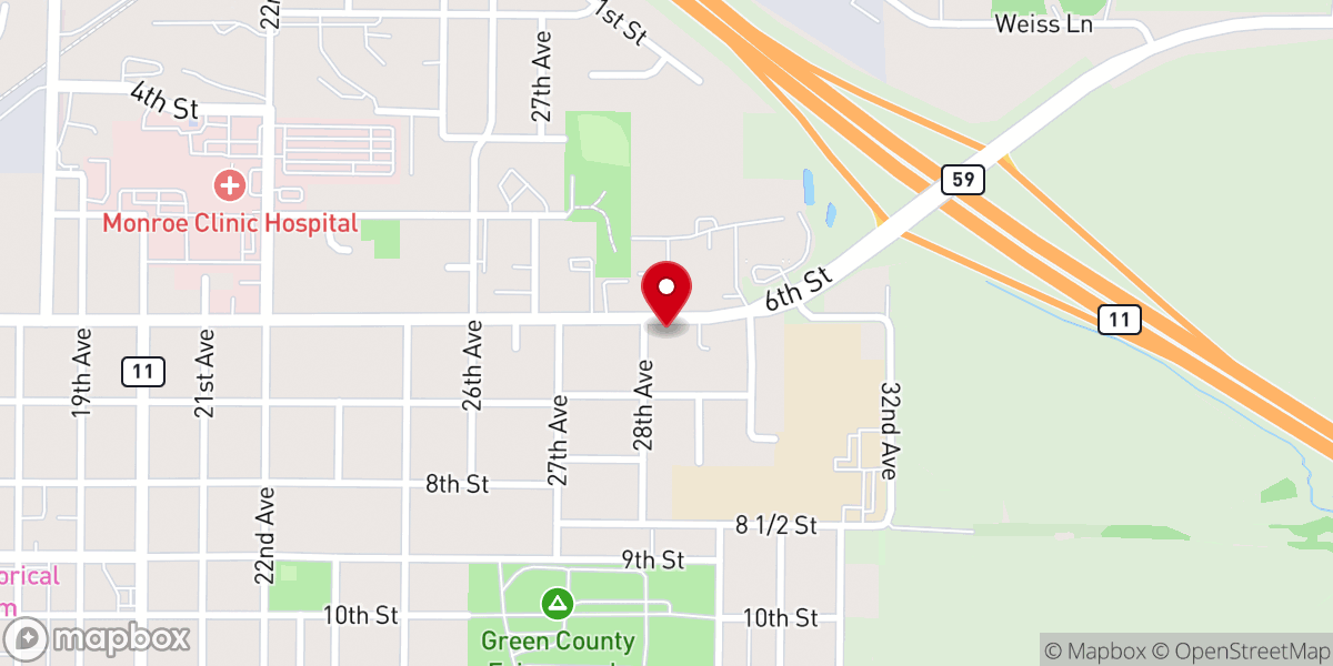 Map showing location of St. Andrew's Episcopal Church