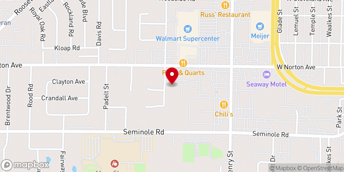 Map showing location of Calvin Christian Reformed Church