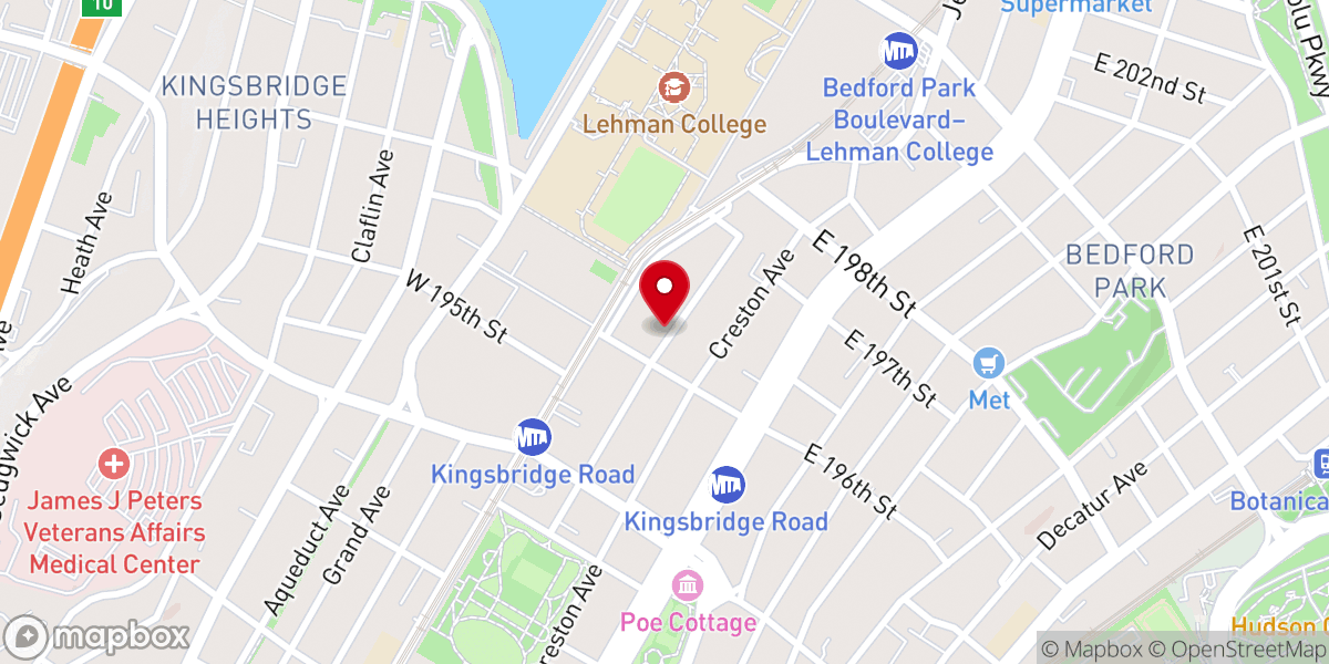 Map showing location of New Life Outreach International