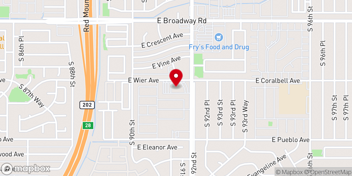 Map showing location of Our Savior's Lutheran Church