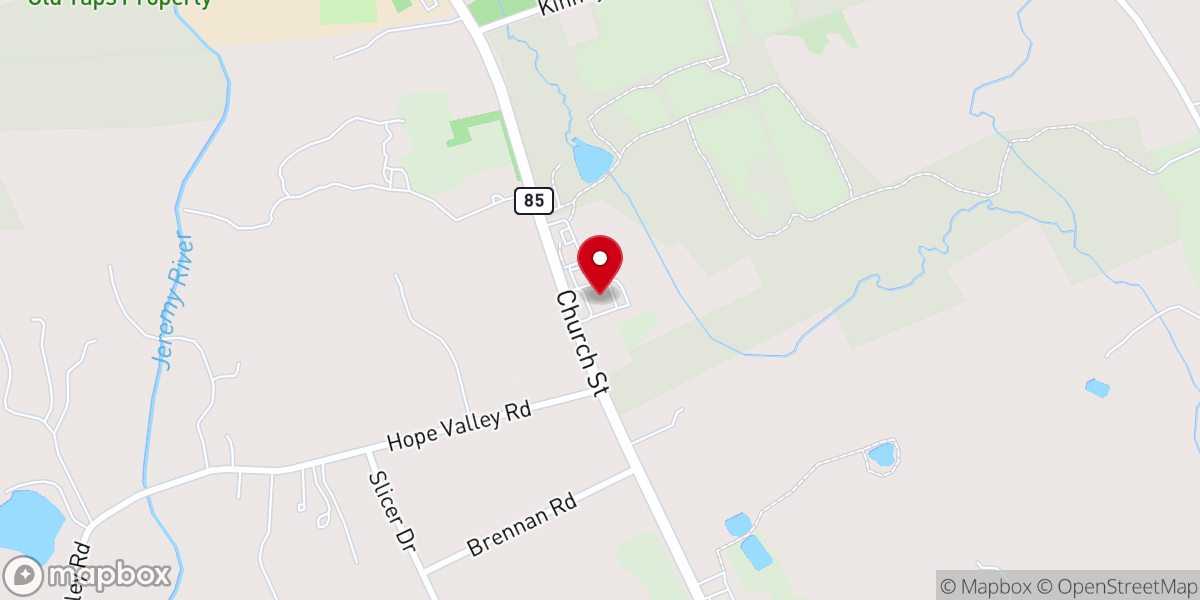Map showing location of Church of the Holy Family
