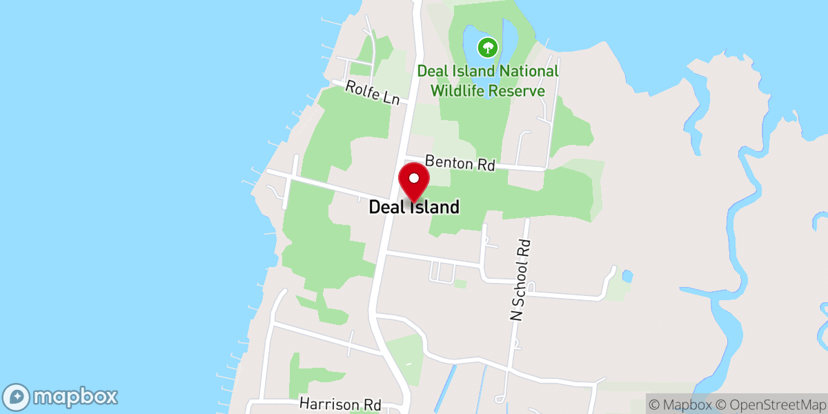 Map showing location of Deal Island Historic District