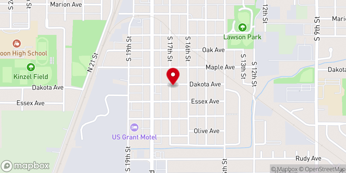 Map showing location of South Side Church of Christ