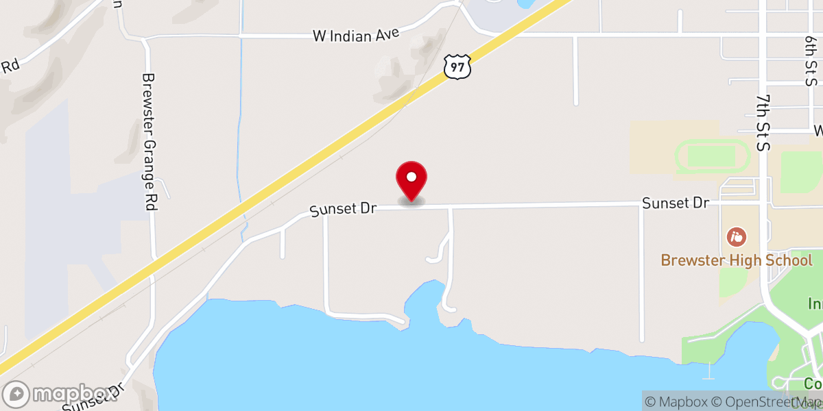 Map showing location of Hope Lutheran Church