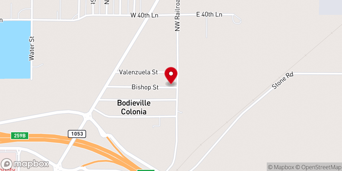 Map showing location of Templo Los Olivos