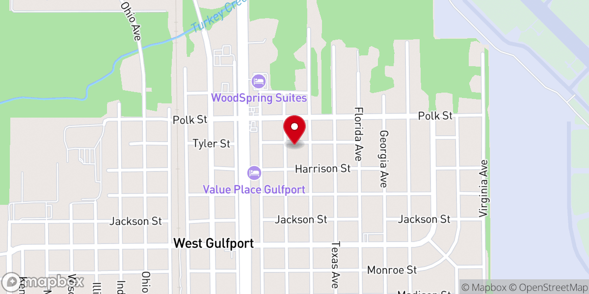 Map showing location of Second Sweet Home Baptist Church