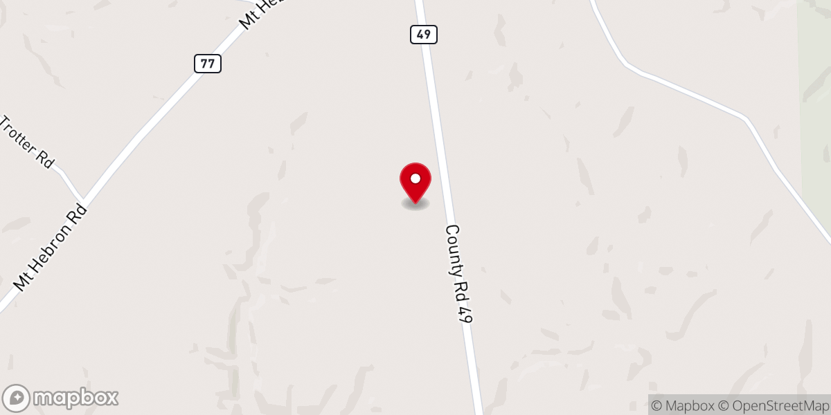 Map showing location of Beaverton Freewill Baptist Church