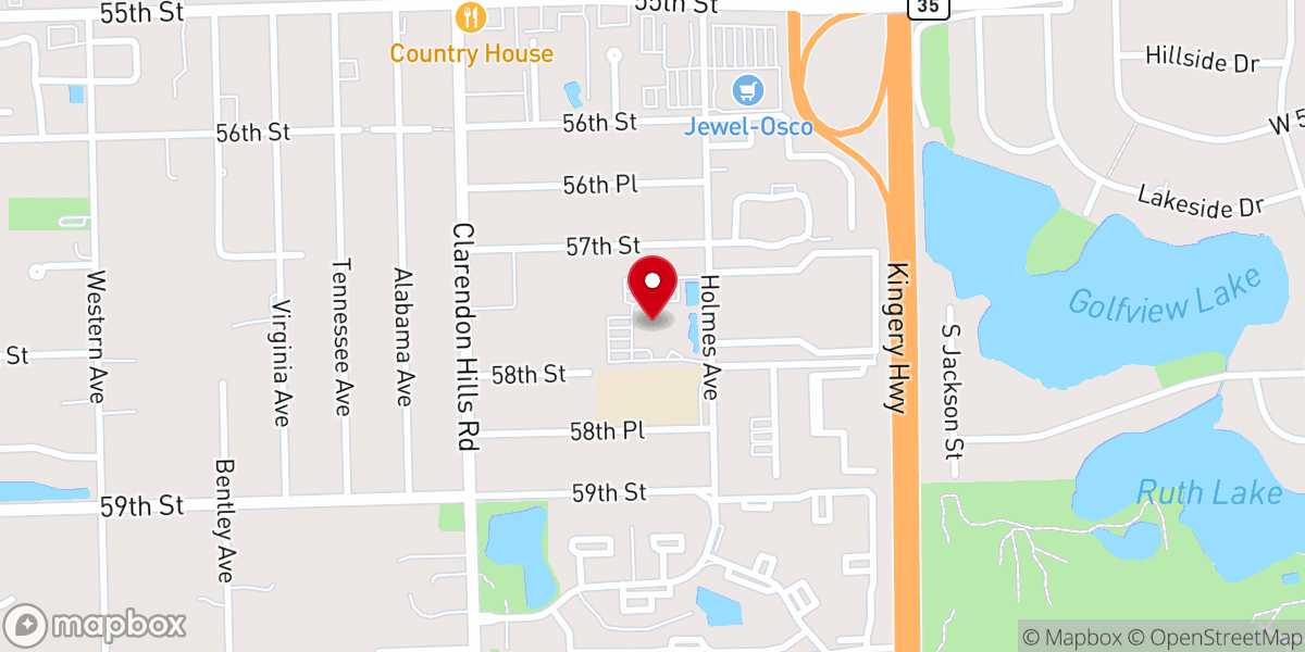 Map showing location of Hinsdale Chinese Christian Church 欣斯代尔华人基督教会