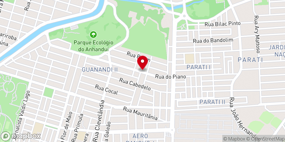 Map showing location of Assembleia de Deus ministério Ipiranga campo grande