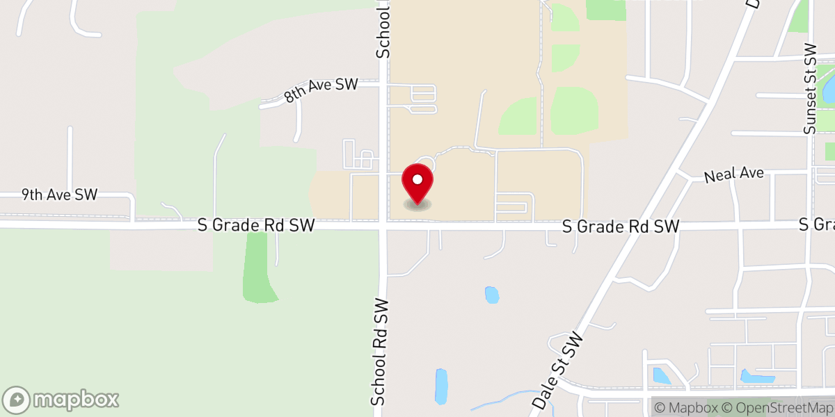 Map showing location of Vineyard United Methodist Church