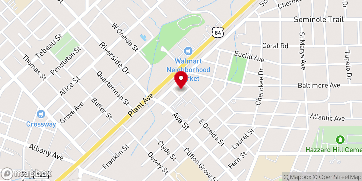 Map showing location of The Rock (Central Baptist Church Youth Building)