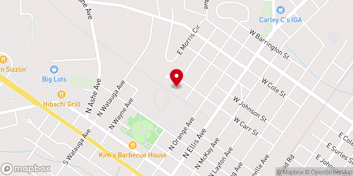 Map showing location of Mount Zion Christian Fellowship Inc