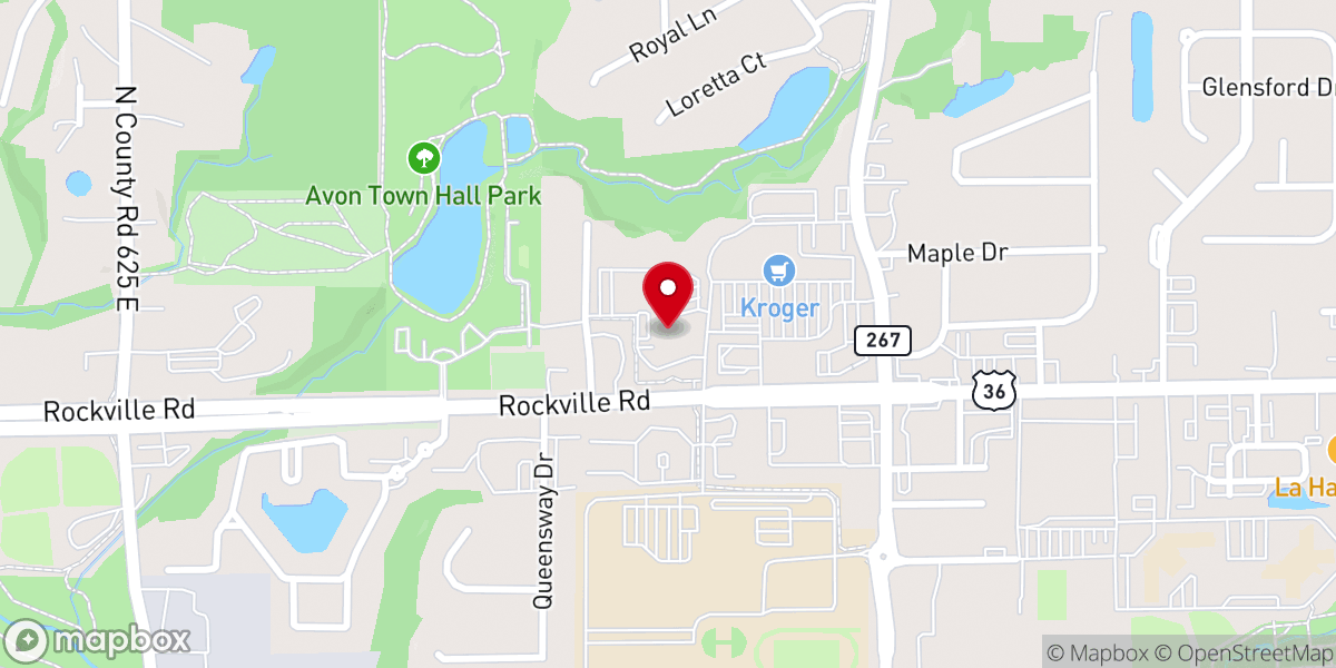 Map showing location of Avon United Methodist Church