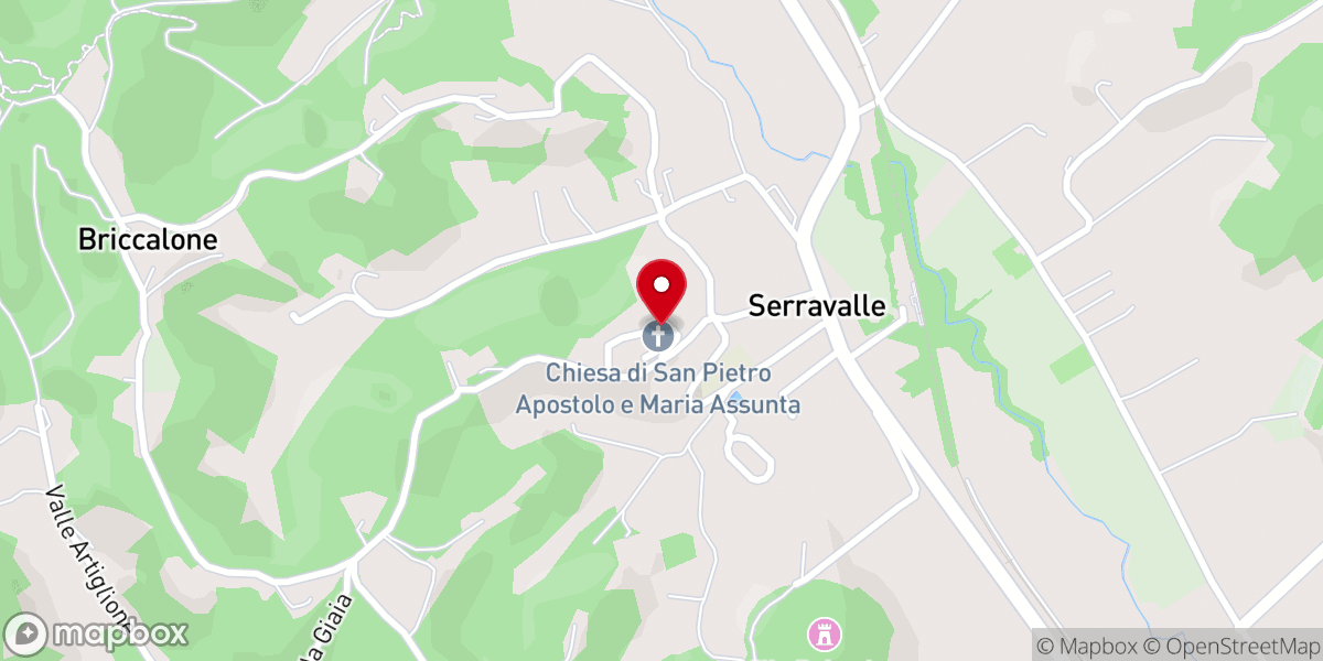 Map showing location of Chiesa di San Pietro Apostolo e Maria Assunta