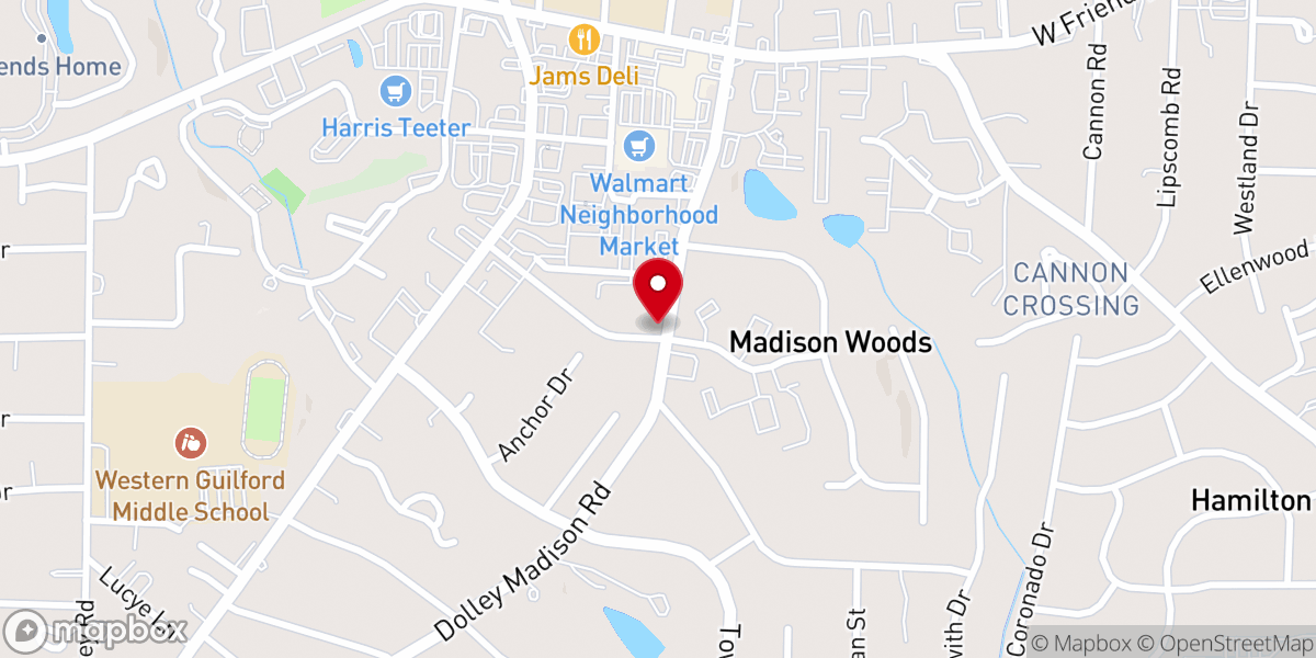 Map showing location of Persimmon Grove Church