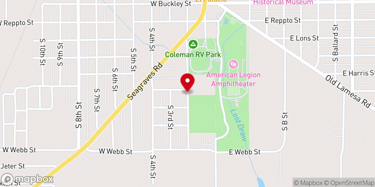 Map showing location of Texas Fellowship of Service Inc