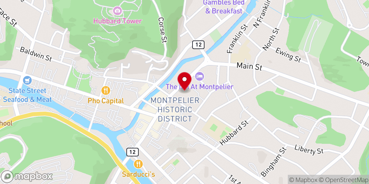 Map showing location of Trinity United Methodist Church