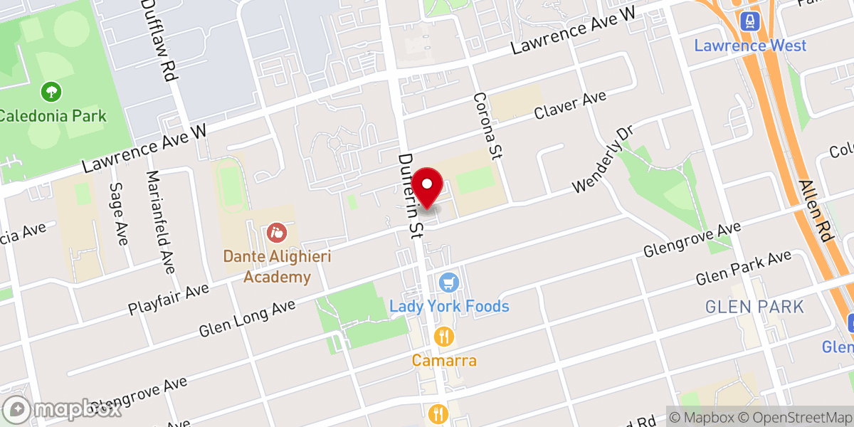 Map showing location of San Lorenzo Hispanic Church