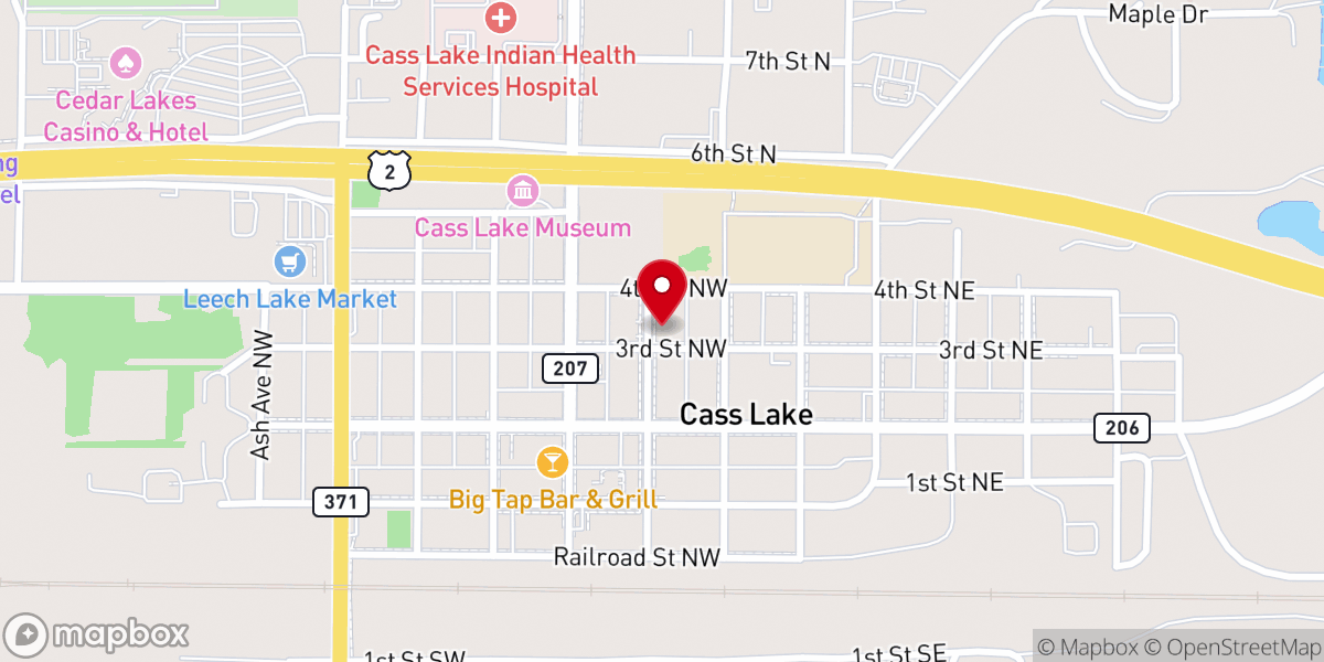 Map showing location of St Peters Episcopal Church