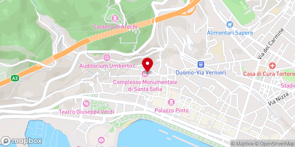 Map showing location of Chiesa dell’Addolorata e Convento di S. Sofia