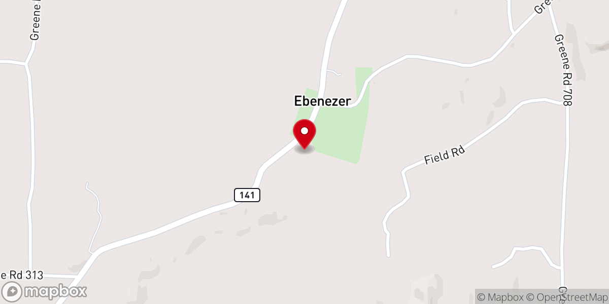 Map showing location of Mt Zion Baptist Church
