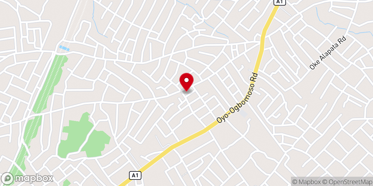 Map showing location of Glory Baptist Church