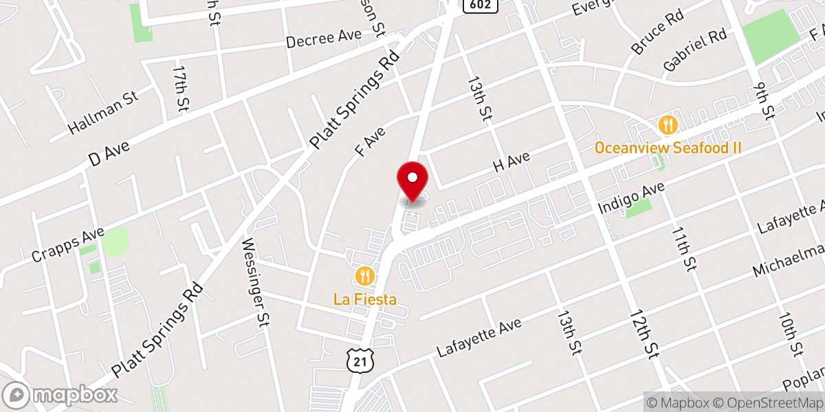 Map showing location of Iglesia Tabernaculo Manantial De vida