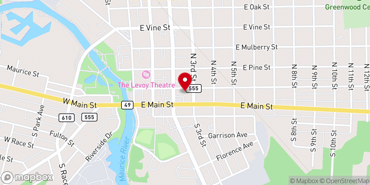 Map showing location of Christ Episcopal Church