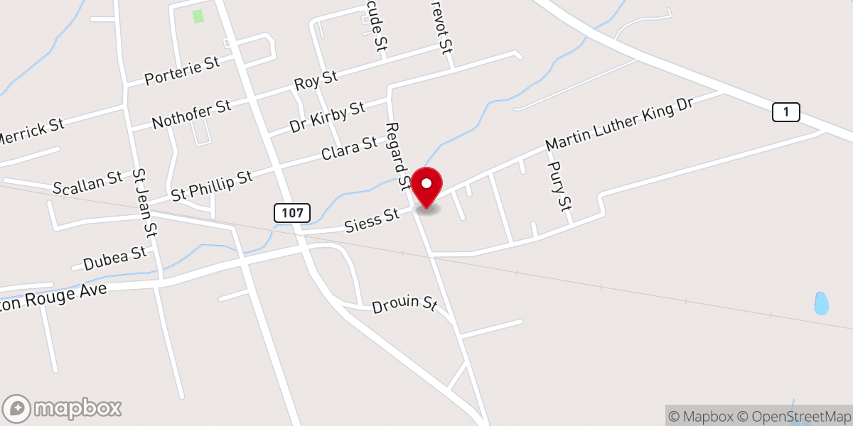 Map showing location of New Jerusalem Baptist Church