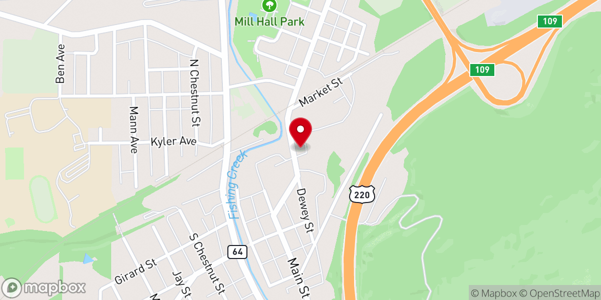 Map showing location of St Pauls Lutheran Church