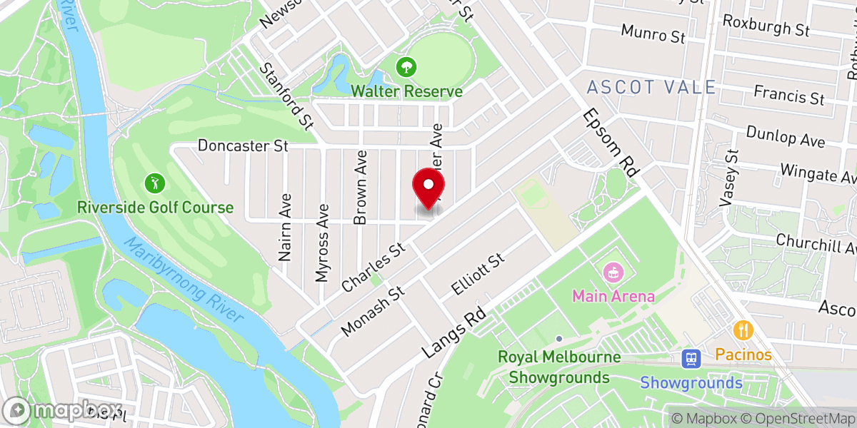 Map showing location of All Saints Anglican Church