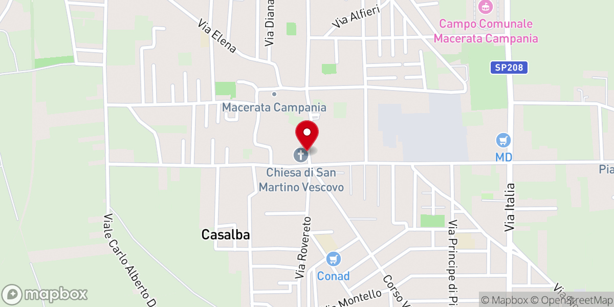 Map showing location of Chiesa di San Martino Vescovo